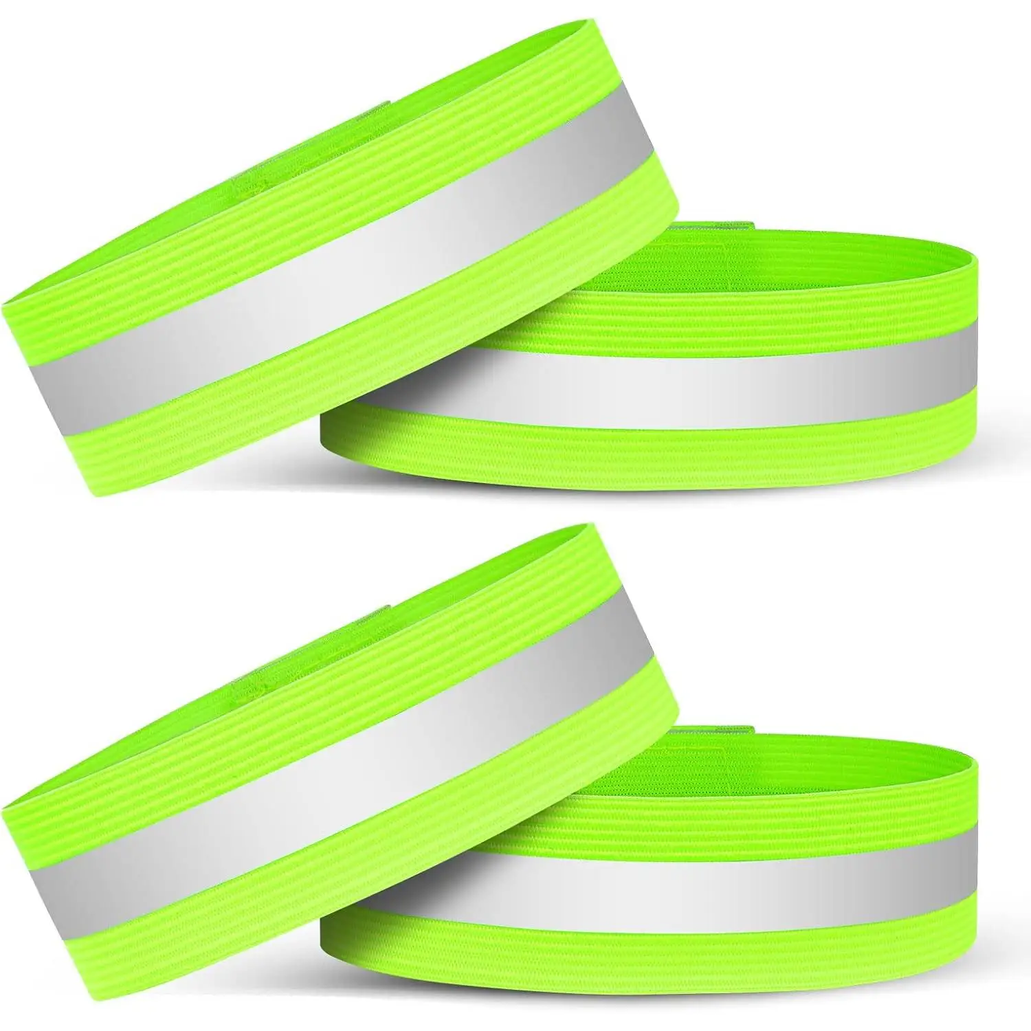 Bandas Reflectoras, Brazalete Reflectante Altamente Reflectante, Bandas de Muñeca/Tobillo, Banda de Seguridad Reflectante, Bandas de Neón para Correr, Ciclismo, Adultos, Niños