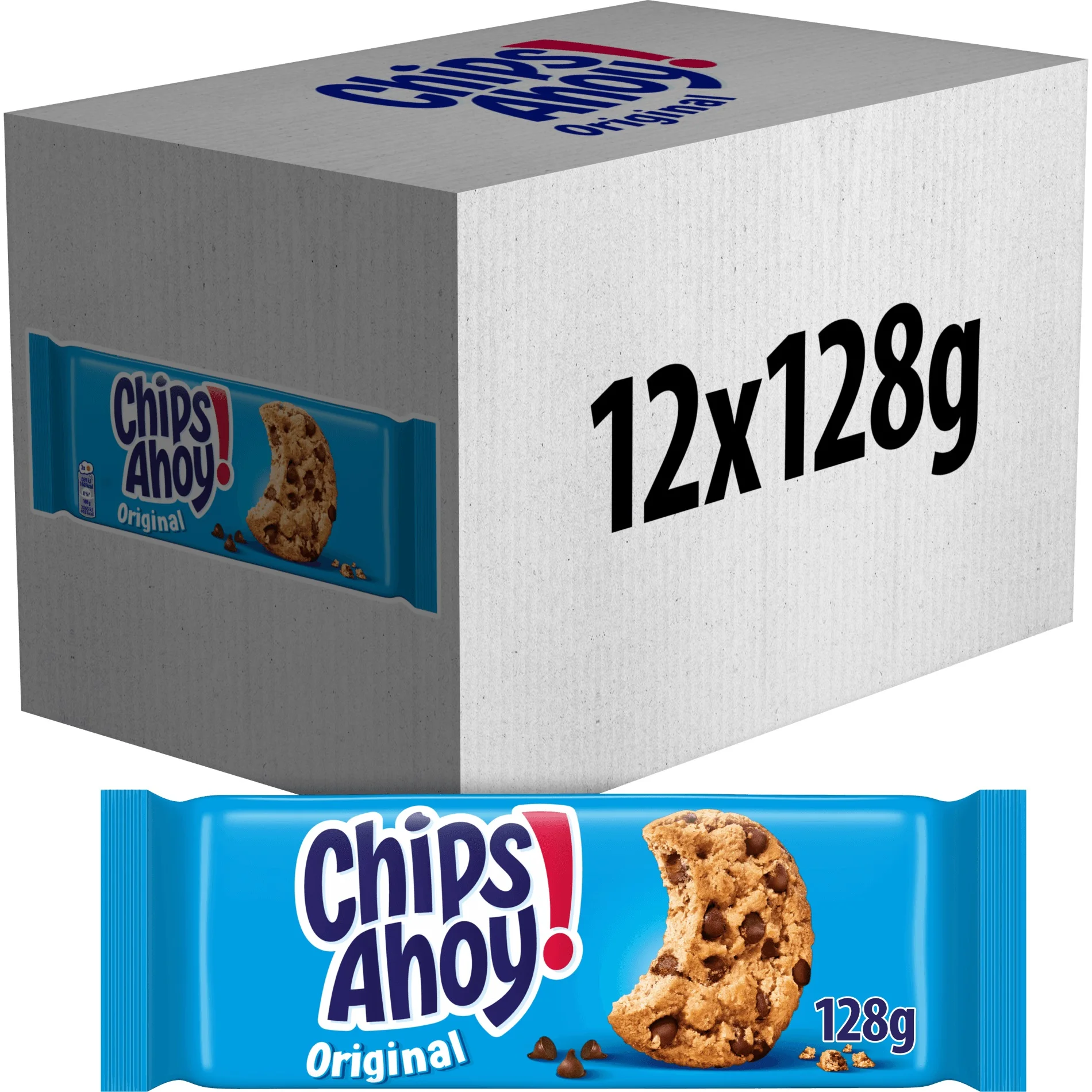 PACK de 12 - Chips Ahoy! Original Galletas Cookies Americanas con Pepitas de Chocolate 128g