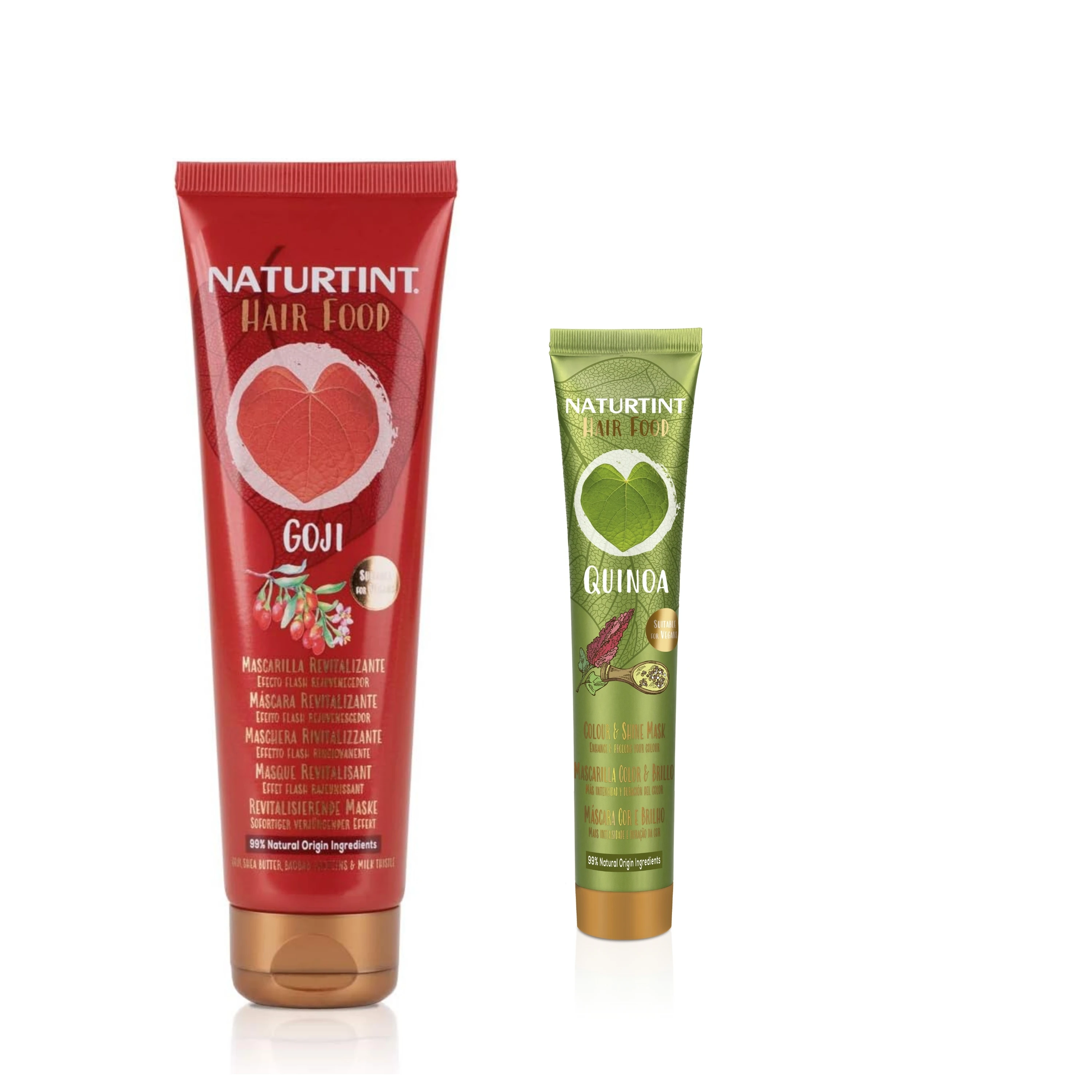 Naturtint Hair Food Mascarilla Goji + Extra Mascarilla 30ml, Efecto Flash Rejuvenecedor y Revitalizante, Repara, Hidrata y Suaviza, Especial Cabello Apagado, 99% de Ingredientes Naturales, Apta Método