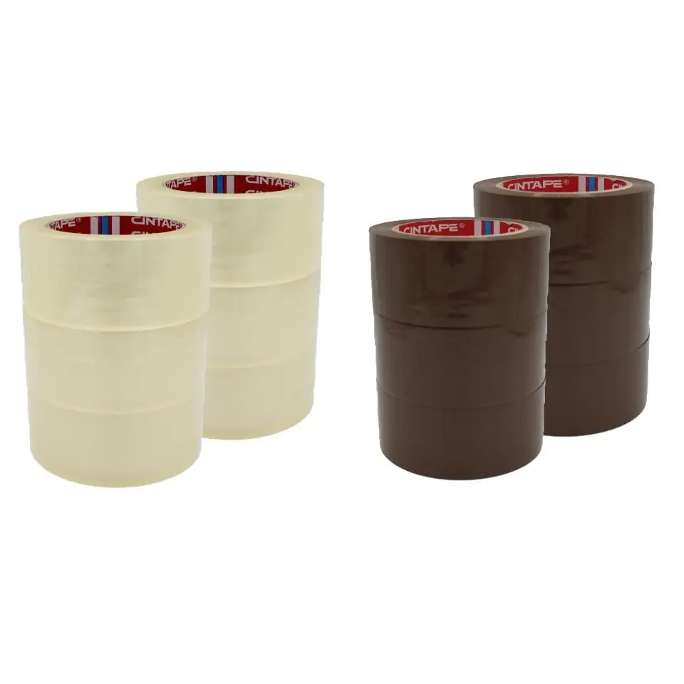 Cintape Cinta para Embalar Precinto Marron/Transparente 48mm×40/100m Pack 6 y 12 Rollos Cinta de Embalaje Extra Fuerte Cintas Adhesivas para Cajas
