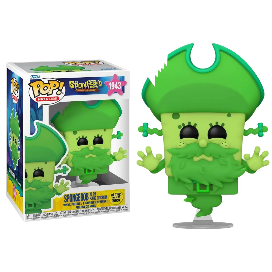 FUNKO POP! BOB ESPONJA LA PELÍCULA – BOB ESPONJA COMO EL HOLANDES ERRANTE (GITD), 92528, Nº 1943, TIENDA CON LICENCIA OFICIAL, ENVIO EN 24-48 HORAS EN PENÍNSULA, FIGURA, CABEZÓN, MUÑECO, JUGUETES,