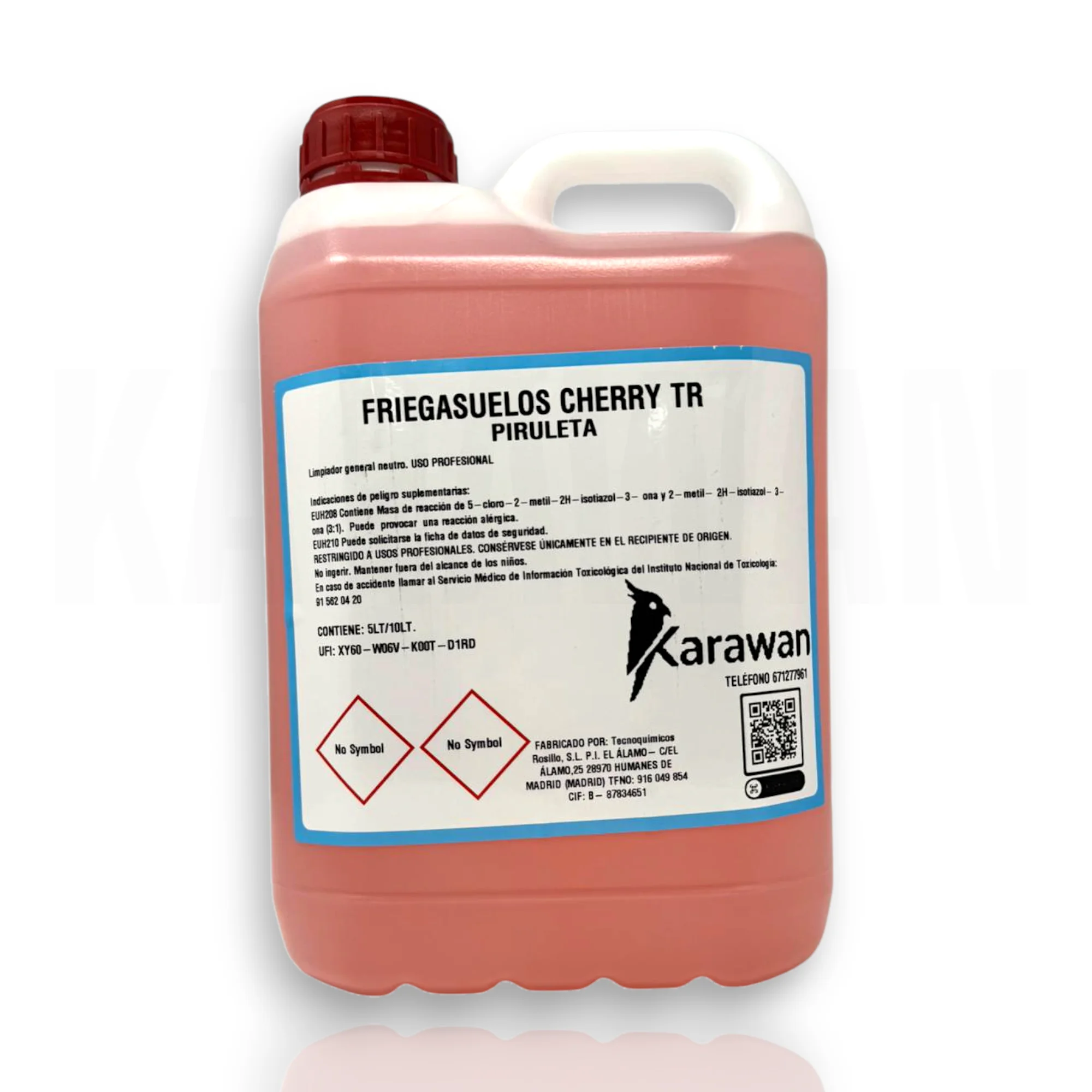 Detergente Liquido Fregasuelos Karawan de 5 Litros Cherry TR Piruleta + Regalo