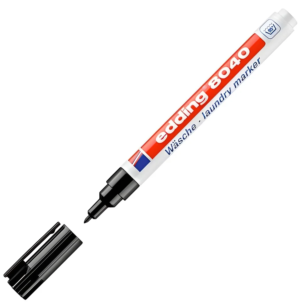 Edding marcador textil permanente 8040 p/redonda negro