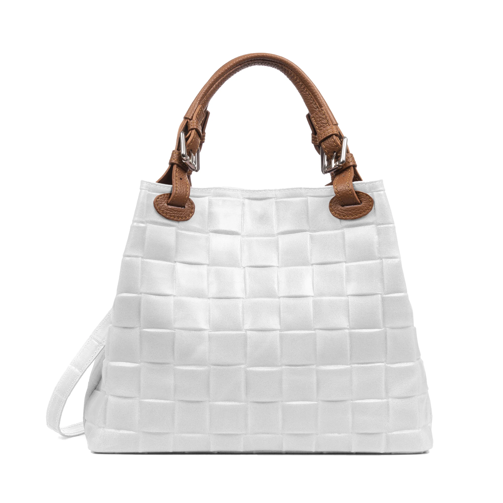 Firenze Artegiani. Allerona Bolso de mano Mujer. Piel auténtica Gamuza Grabado Fantasía. Made in