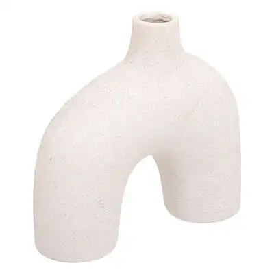 Factory Cuadros Jarrón Asy Cerámica Blanco 18 Cm Alto