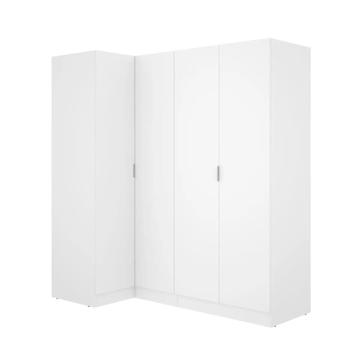 Armario esquinero Essen 4 puertas batientes blanco 184x173,5x90,5 cm