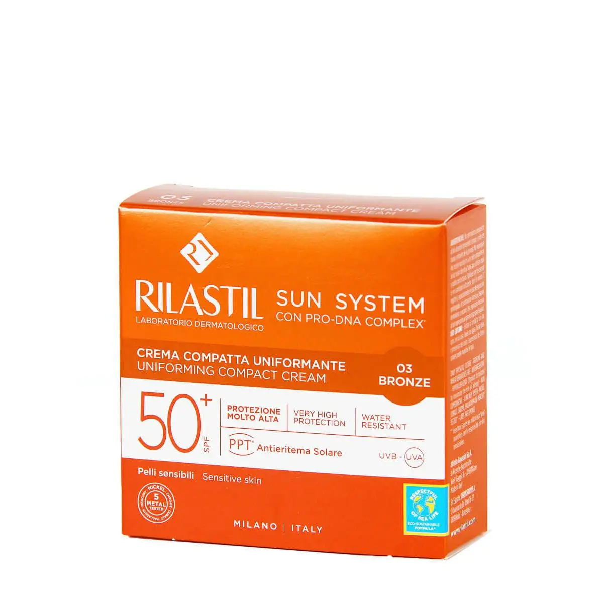 Rilastil sun system compacto color bronze spf50+ 10 gr