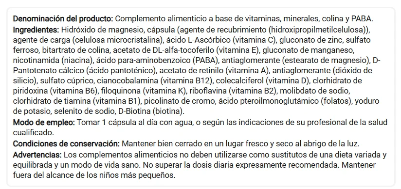Fullgas - sport vitamin premium - pack 2 - complex of vitamins (multivitamin) and minerals (multimineral). Includes magnesium, choline, vitamins c, d, k, b, a, iron, zinc and much more. Only 1 capsule a day. Gluten and lactose