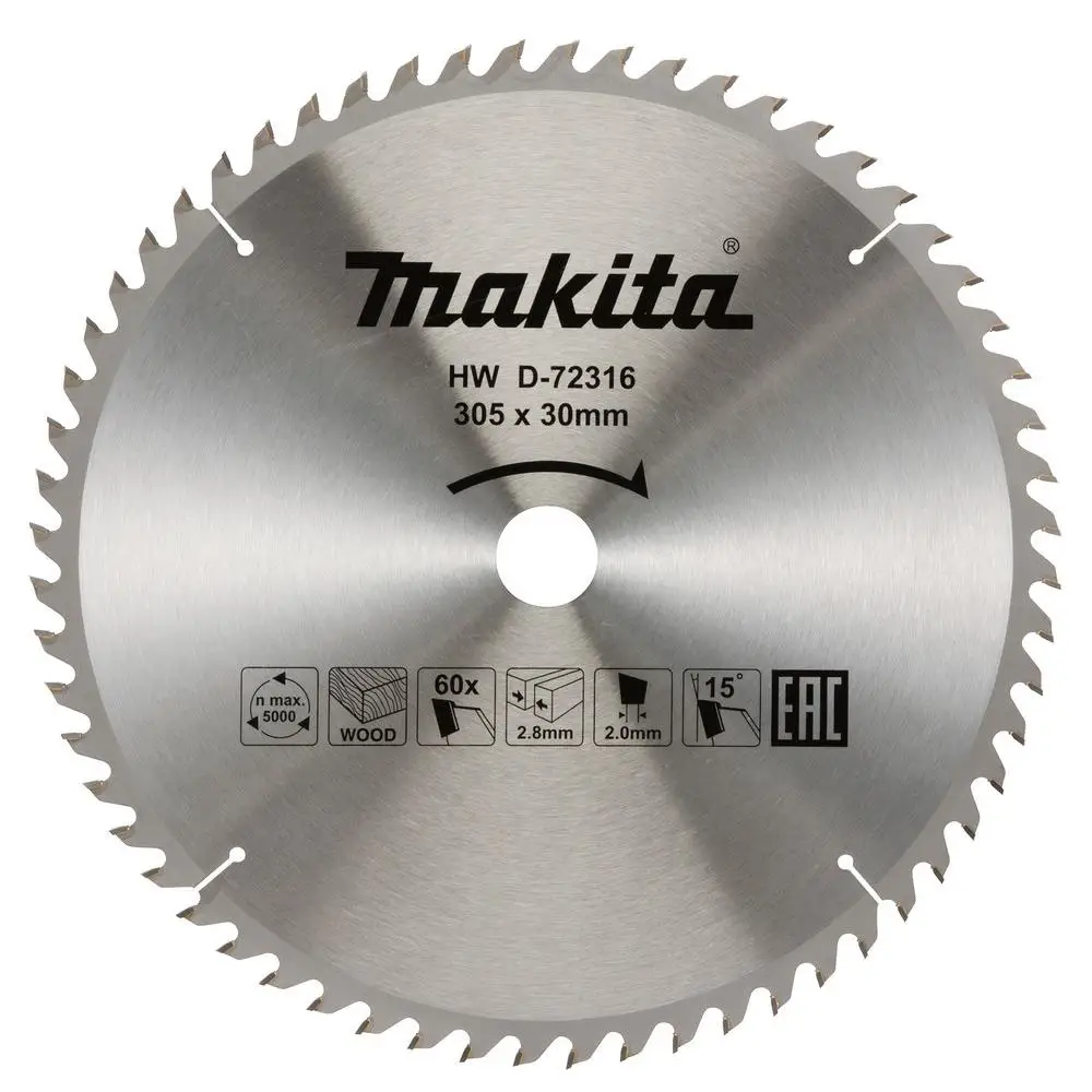 MAKITA D-72316 disc circular saw, Standard TCT 305x30mm, 60 D MAKITA