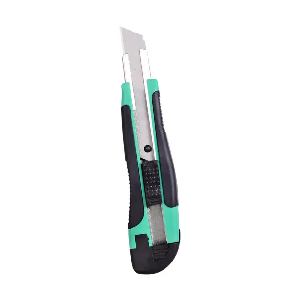 Guía retráctil de acero inoxidable verde/negro preciso de 18 mm más bonita. bloqueo antideslizante ergonómico guarda4cuch 2x16,5x3,5cm