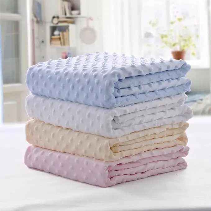 Manta bebé Burbujas Gris, Rosa, Blanco, Beige, Azul Celeste Recién Nacido, Coche, Minicuna, Cuna, Suave, 80x110cm