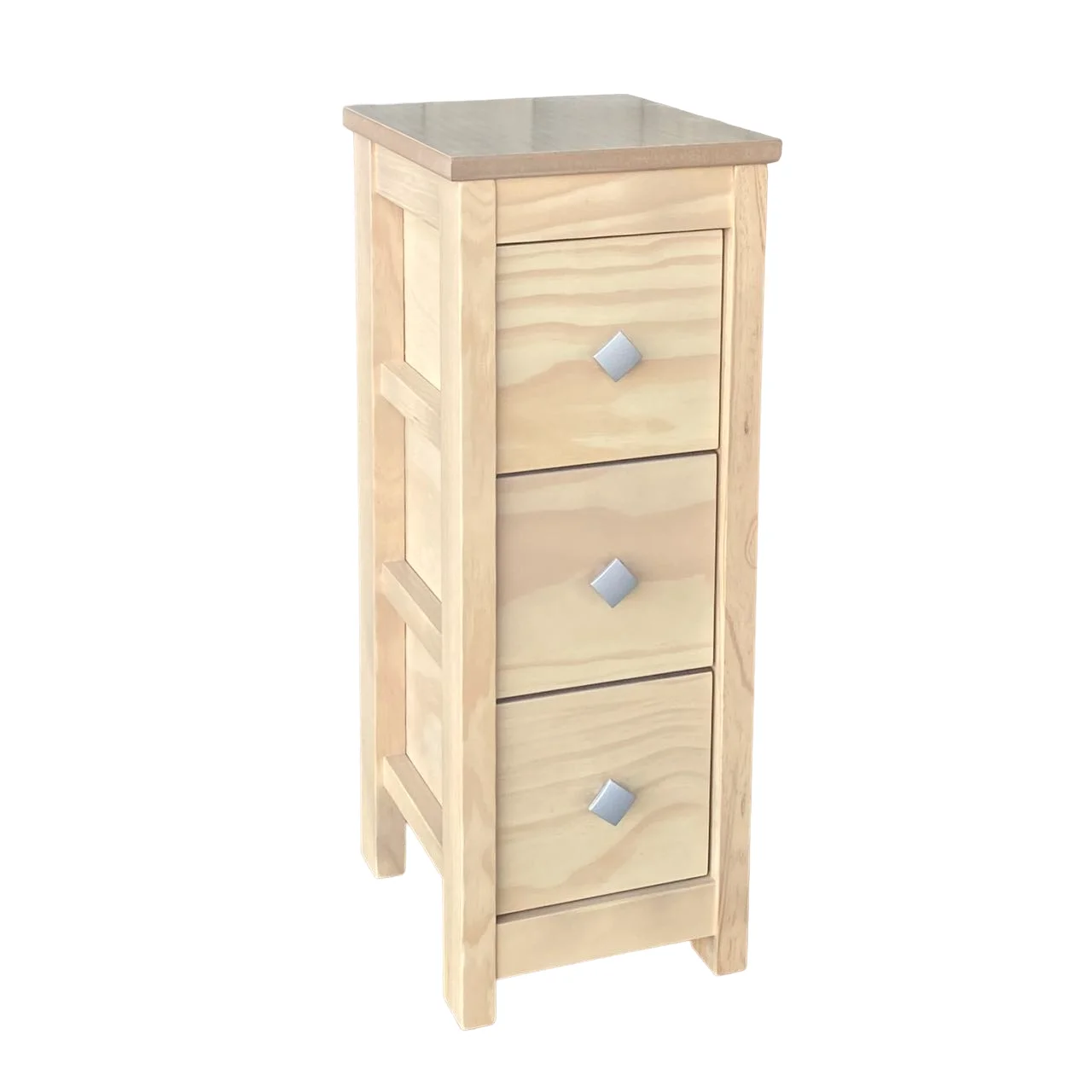 Maxia Market – Mueble Auxiliar Sinfonier Cajonera Estrecha de Madera de Pino Natural