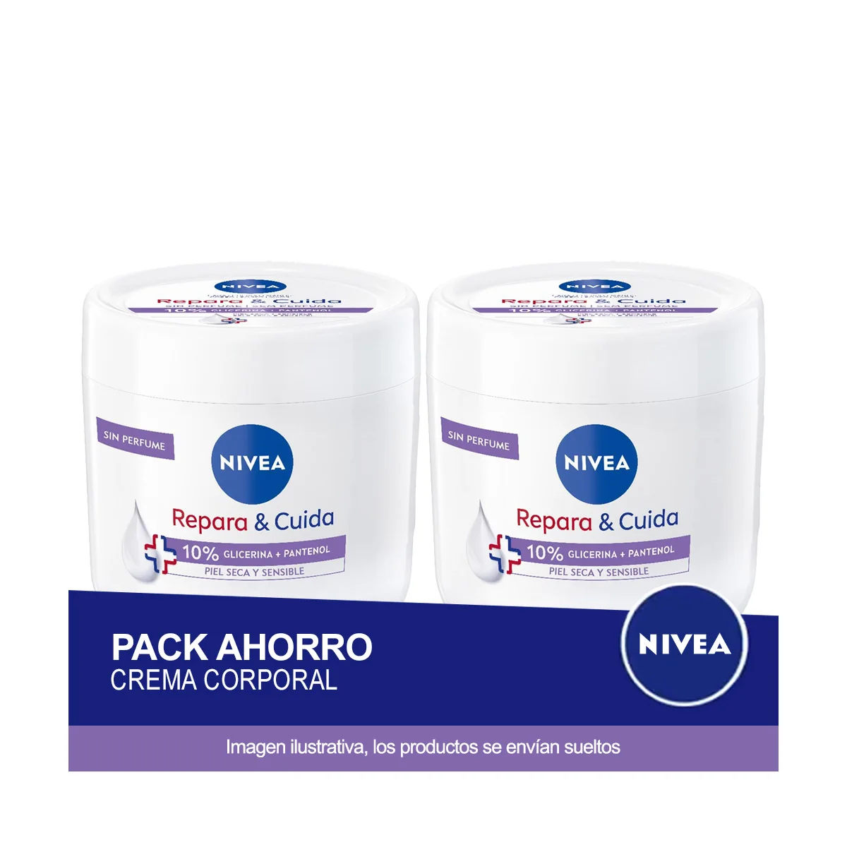NIVEA Repara & Cuida Glicerina y Pantenol: Pack ahorro de 2 unidades de 400ml, total 800ml