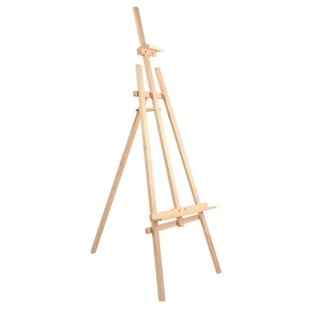 Wooden easel for painting, events, Natural pine wedding, height, canvas stand, pictures and pictures, adjustable and foldable, children's crafts