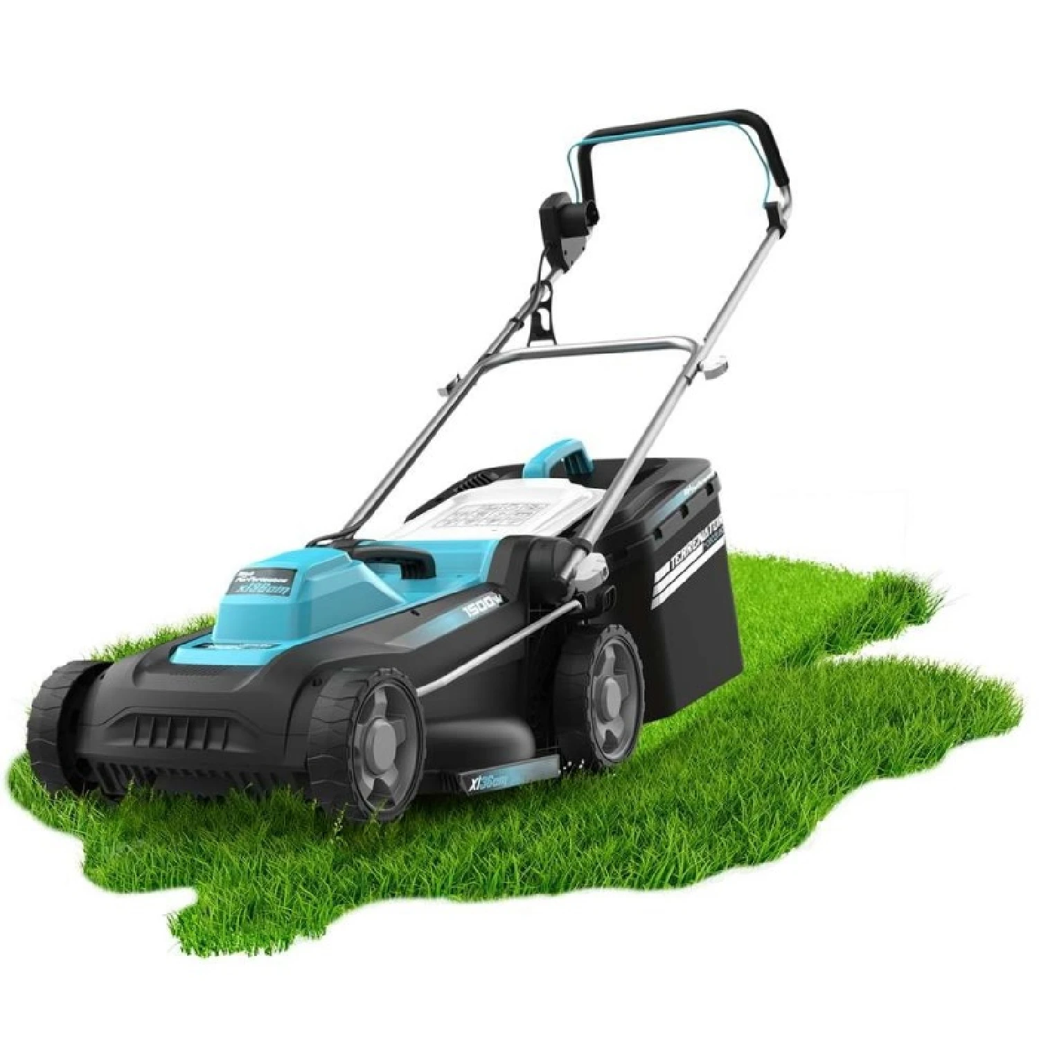 Cecotec Cortacésped de Cable Terrenator 360 Flex Z. 1500W, Ancho de Corte 36cm, Cambio de Altura Sistema Z-Tech