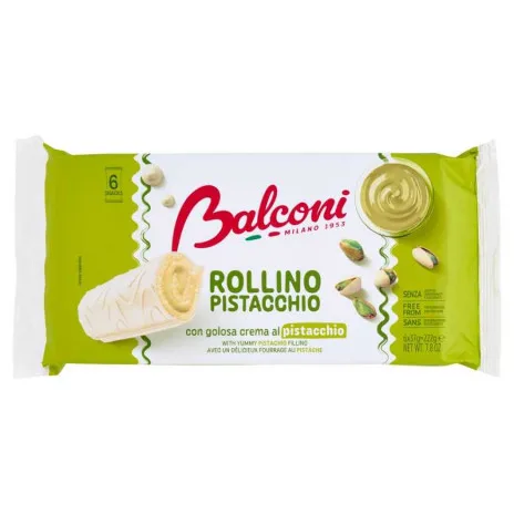 Balconi Rollino Pistacho - Pack de 5 unidades. Una delicia que se muerde y se desenrolla
