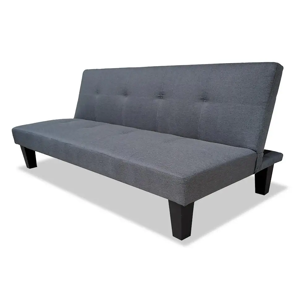 BATZAR Sofá Cama Love, 3 plazas, 170cm, tapizado Gris, fácil Apertura, Sistema Clic clac, Invitados, Respaldo ergonómico.