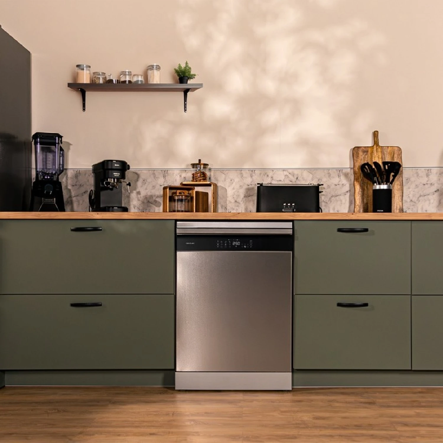 Cecotec bolero aguazero 6800 inox a dishwasher, 14 place settings, class a, inverter plus duo motor, 8 versatile programs