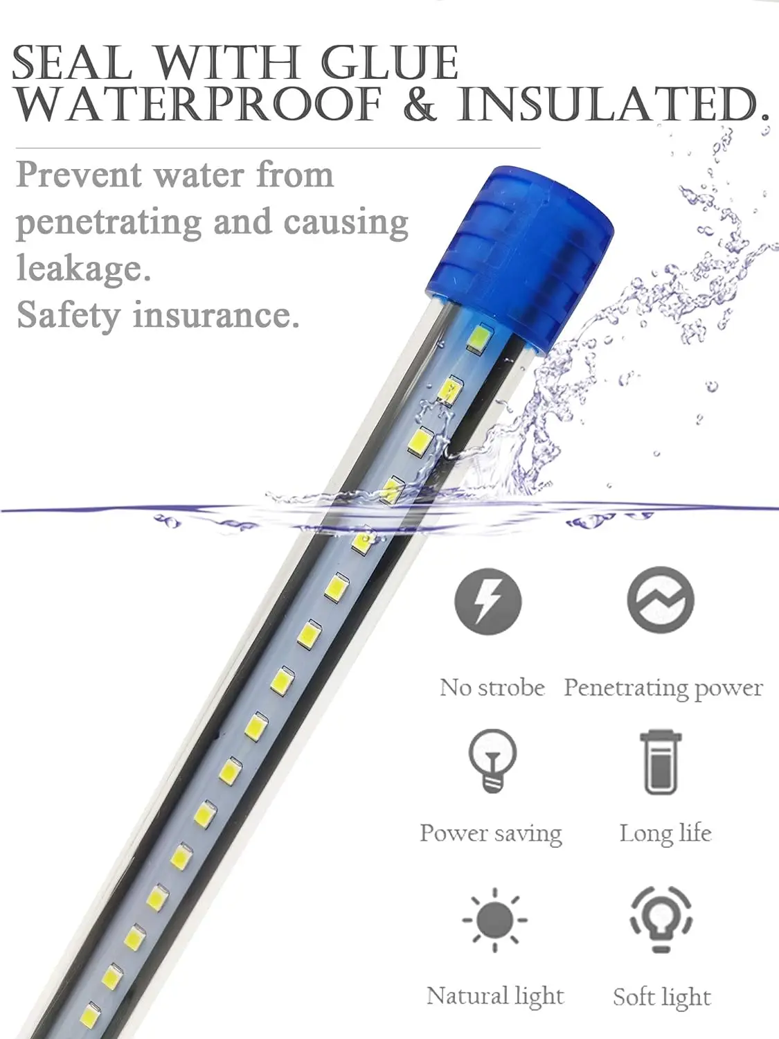 White/blue LED aquarium fish tank Clip lamp aquarium plant lighting with different voltage light length