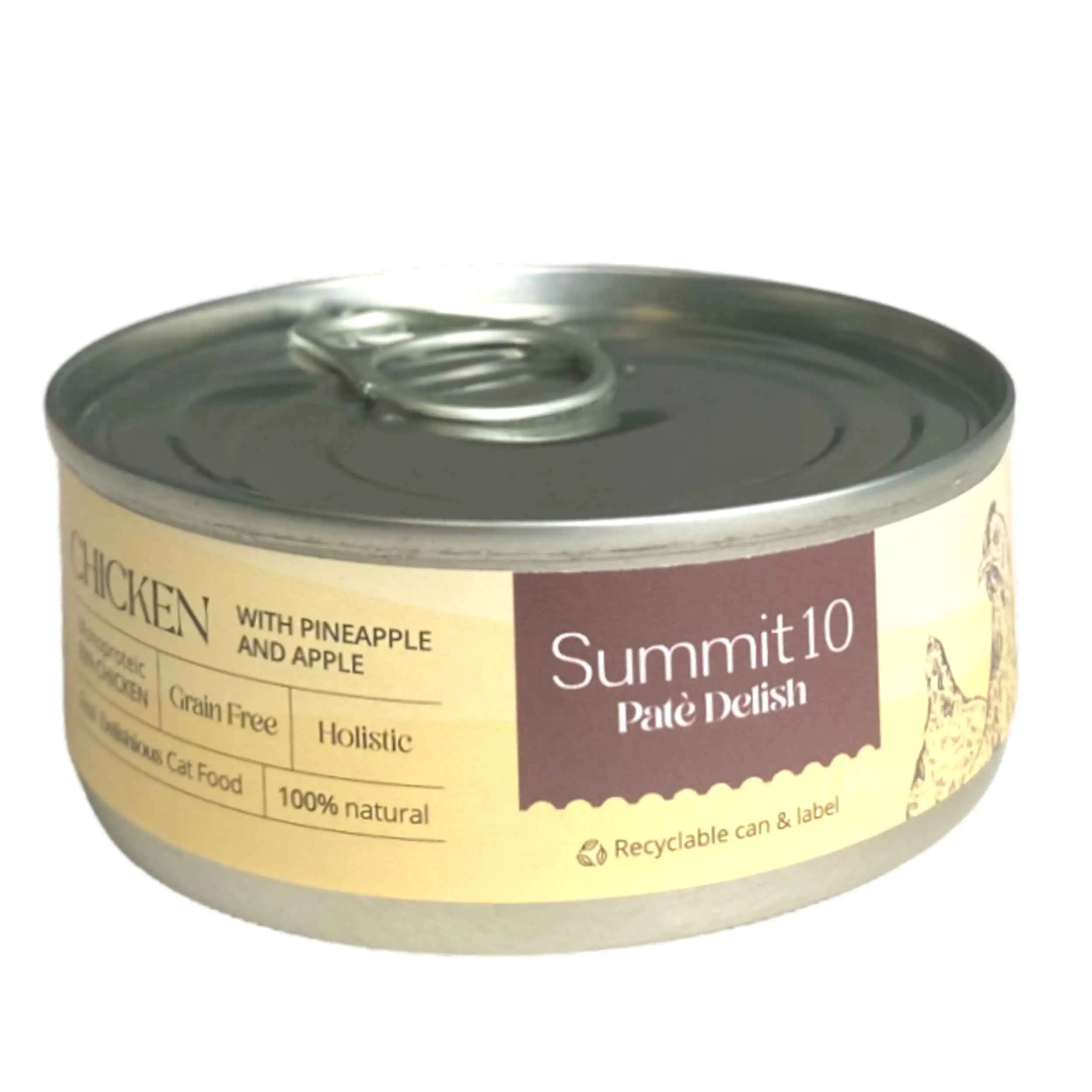 Paté Para Gatos Monoproteico de Pollo Grain Free con Piña y Manzana 85 gr