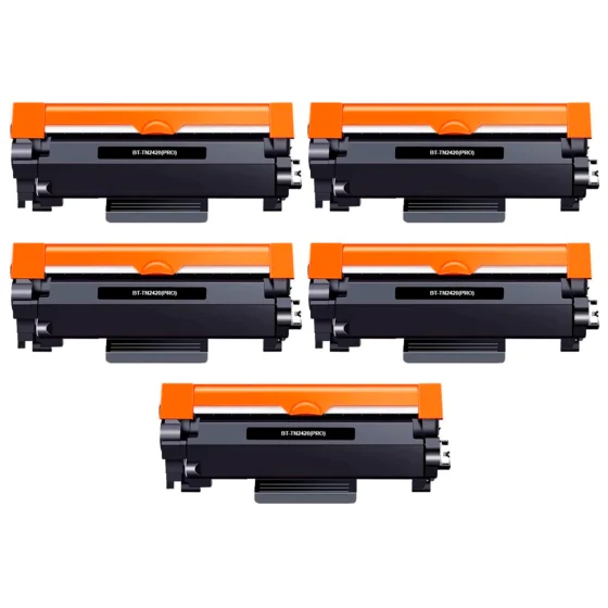 5 toner Compatibles Brother TN2420 XL - CON CHIP - TN-2420 (ALTA CAPACIDAD / JUMBO) Brother MFC L2710DW