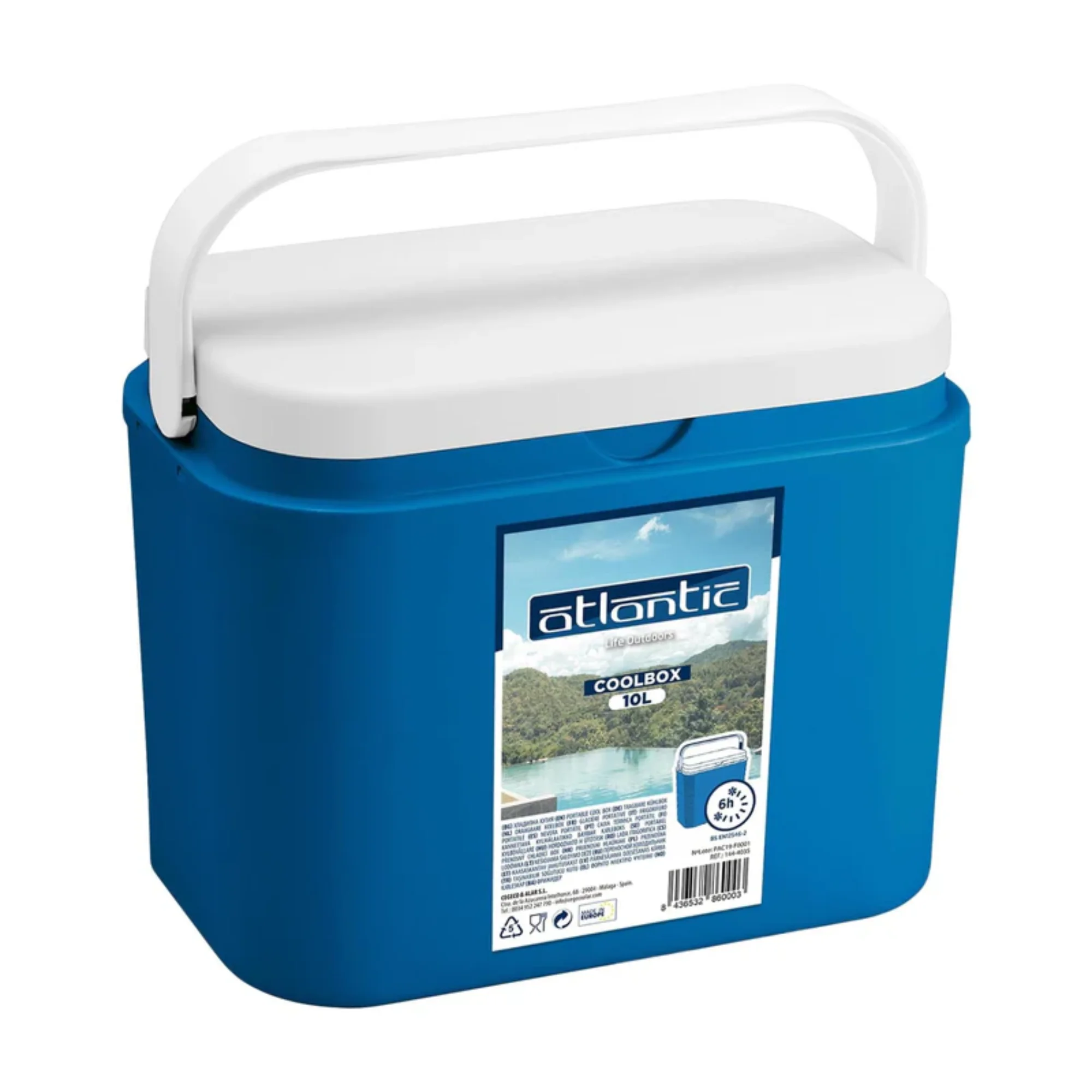 Start Electric | Portable thermal cooler blue-Cool Box resistant polypropylene-Ideal for Camping, beach, garden, barbecues and swimming pool-capacity 10L/18L/24L/30L-up to 6h cold | Atlantic brand