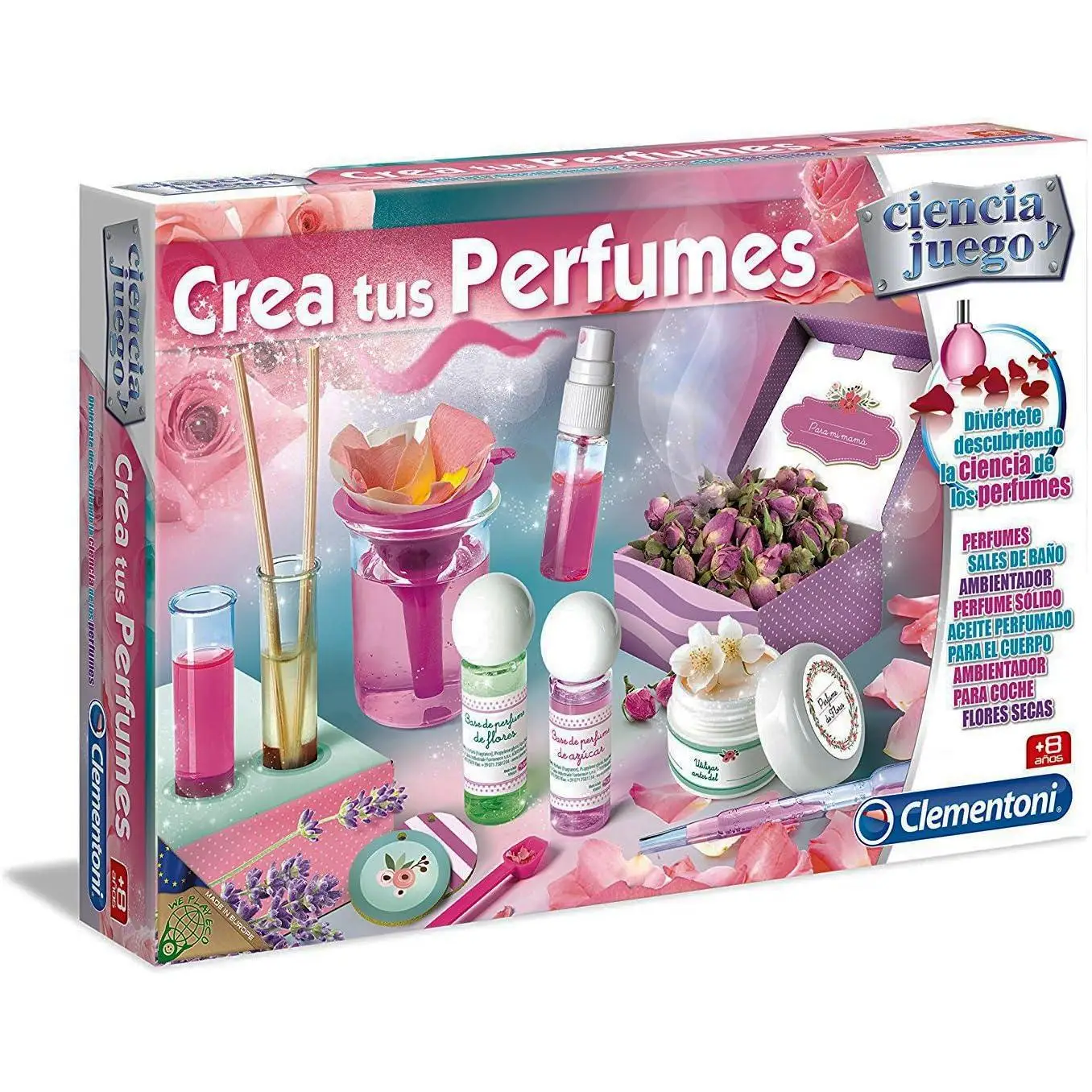 Clementoni Kit Creates Your perfumes, Cosmetic Educational Game, From 8 Years, Toy in Spanish (55204)