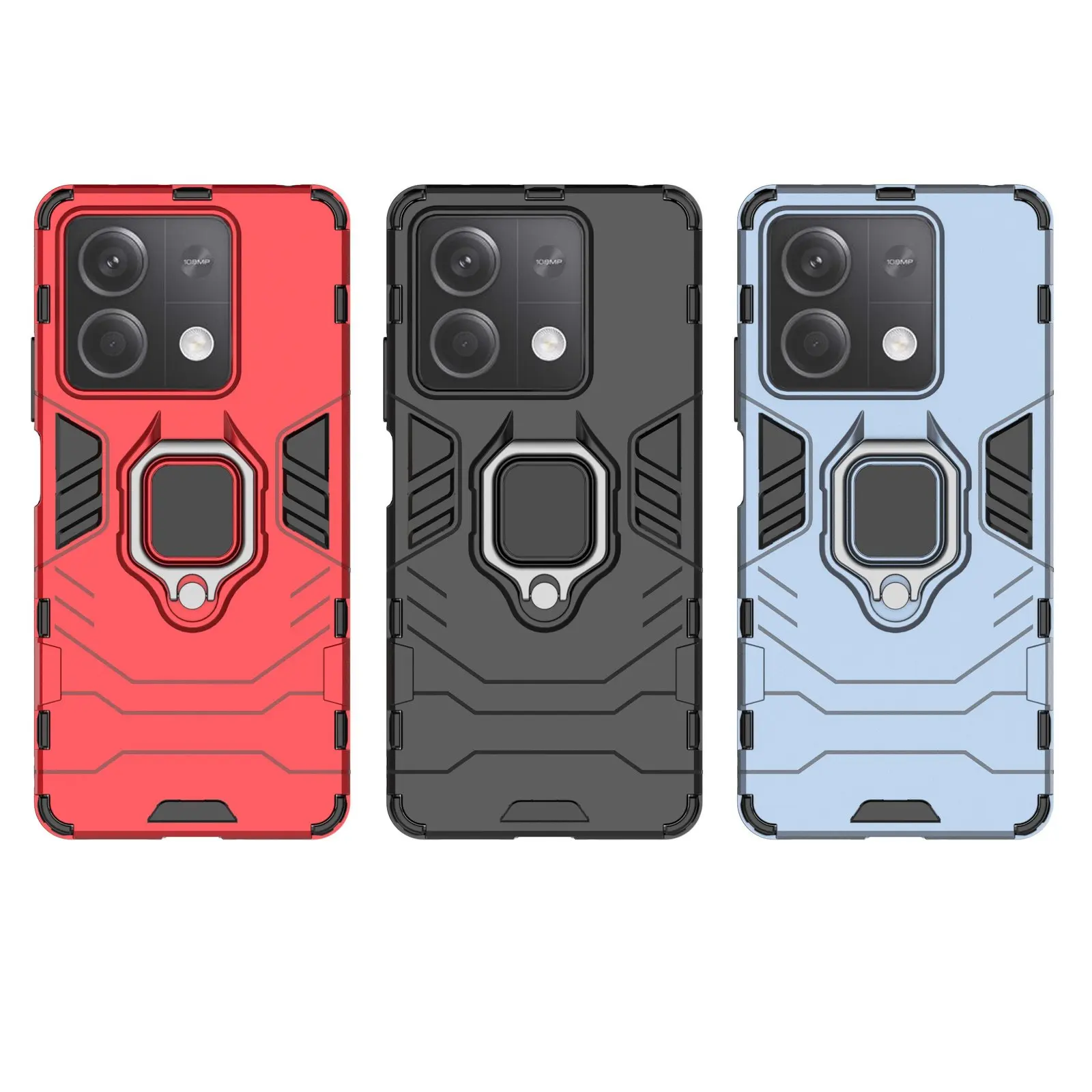 Max Power Digital Funda para móvil Redmi Note 13 5G Carcasa Magnética con Anillo Imán Antigolpes Resistente Rígida Dura [Tecnología de Absorción de Golpes]