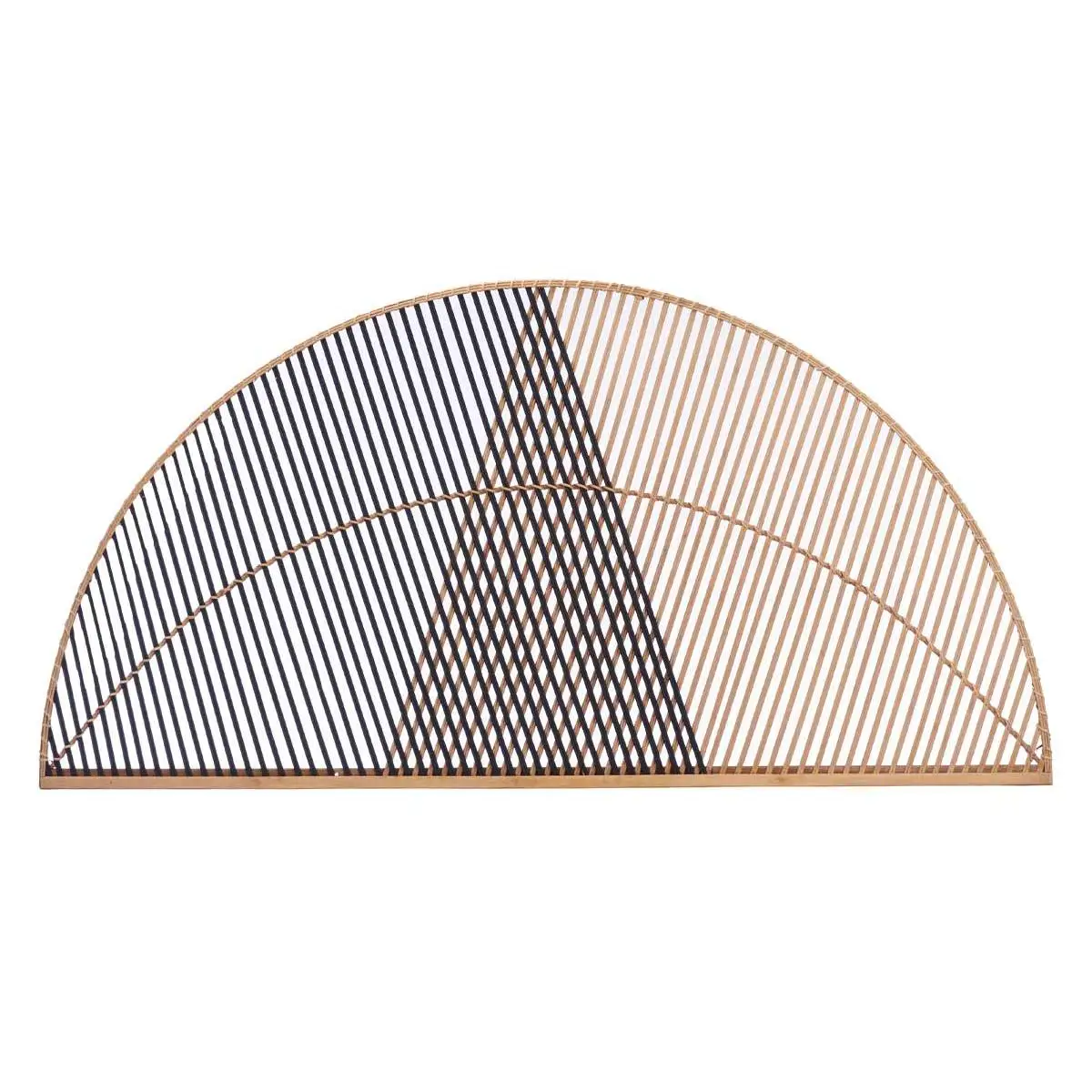 Cabecero rattan Florencia triangulo natural negro 160cm