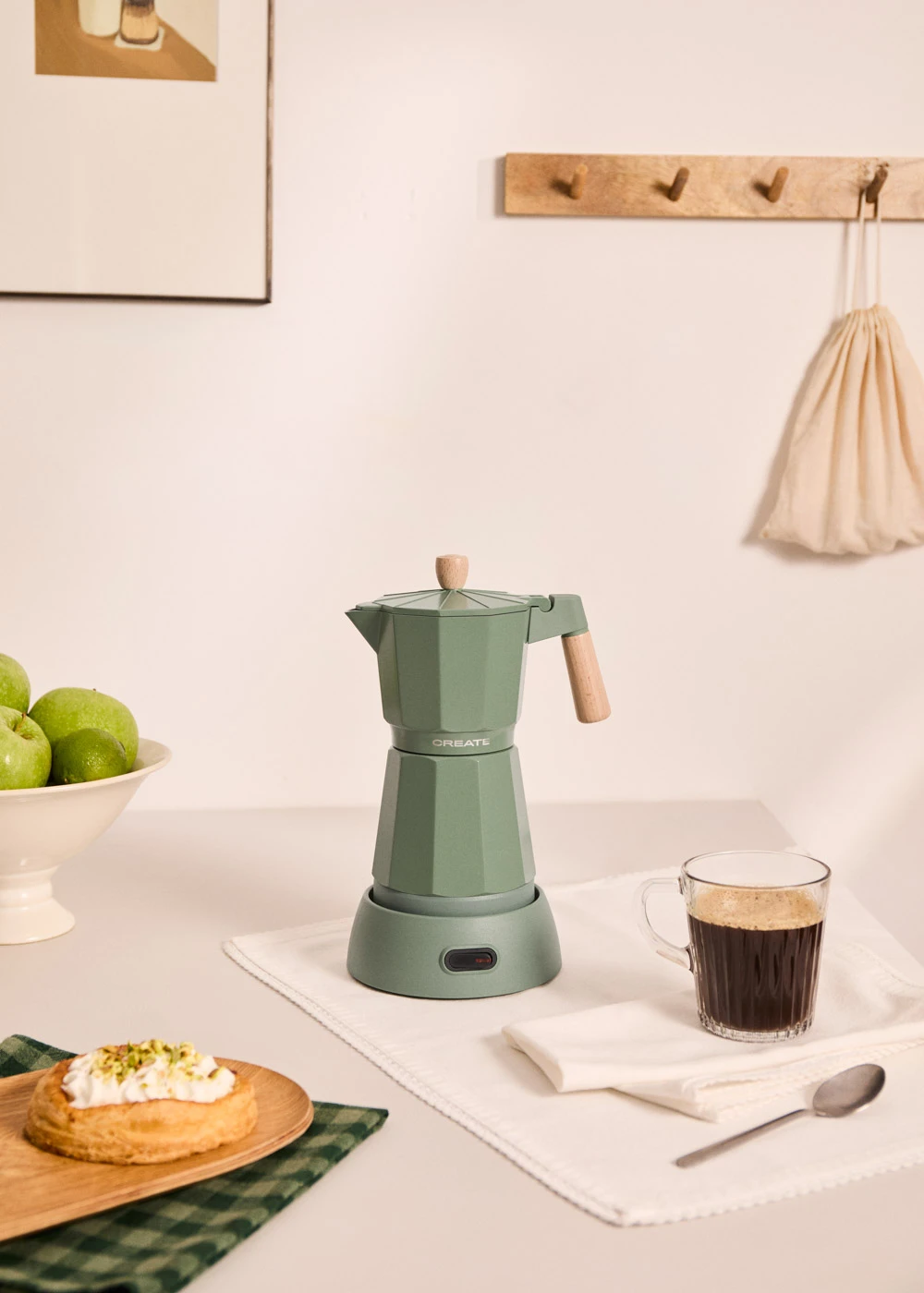 Create - electric italian coffee maker with keep warm function - thera moka electric #8