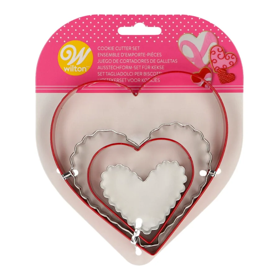 Glotomania wilton metal cutters - hearts for cookies