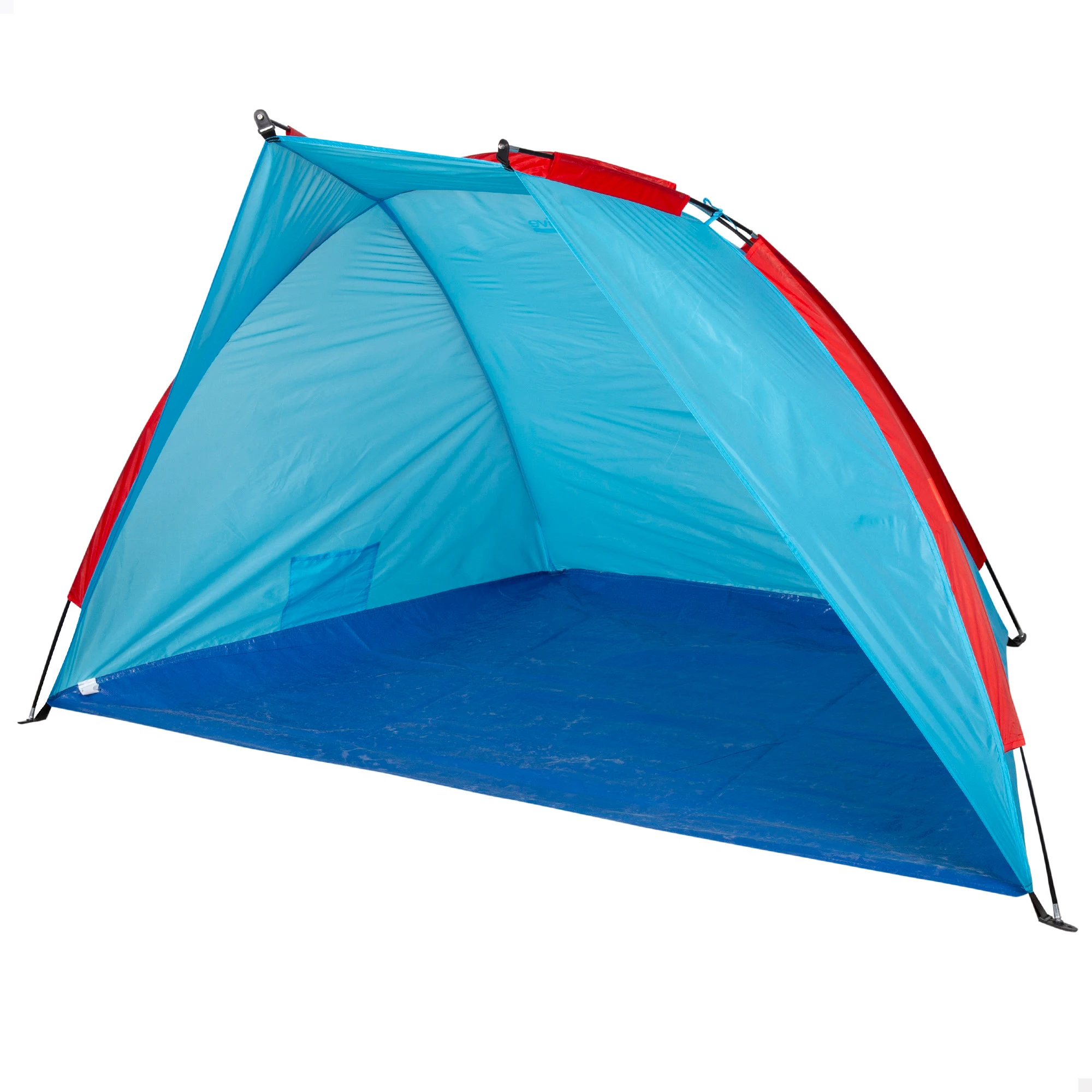 AKTIVE Paravientos playa, 170x100x100 cm, Tejido poliéster 170T, Columna de agua 300 mm, Peso tienda 0,81 kg, Tienda campaña montaje rápido, Cortavientos playa, Carpa de playa, Tienda de campaña 2
