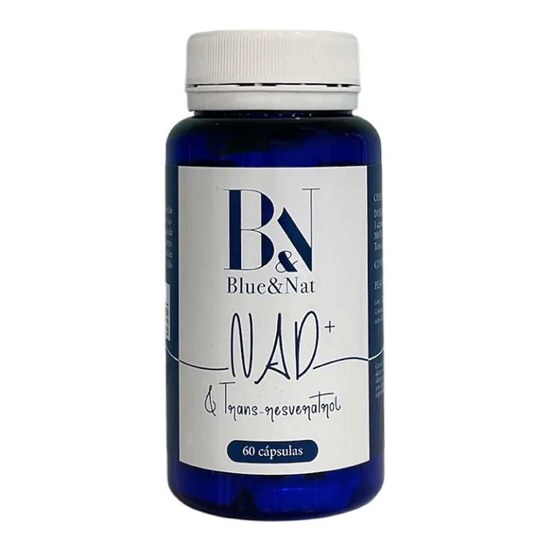 Blue & Nat | NAD+ Trans-Resveratrol | Energía y Vitalidad Celular 60 cáps.