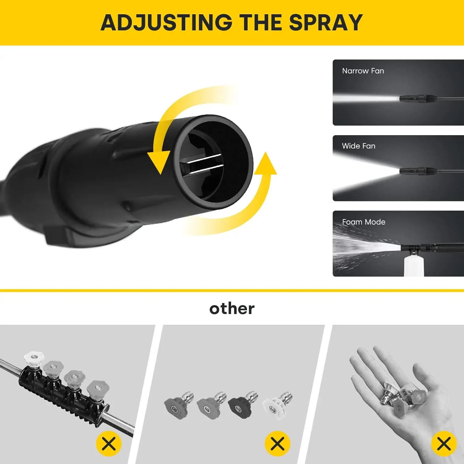 جهاز تنظيف الضغط العالي من ENVENTOR، منظف الضغط الكهربائي 1800 وات بحد أقصى 135 بار، معدل التدفق بحد أقصى 350 لتر/ساعة، مع زجاجة صابون 450 مل، خرطوم 5 متر، كابل 5 متر، ساحة حديقة السيارة