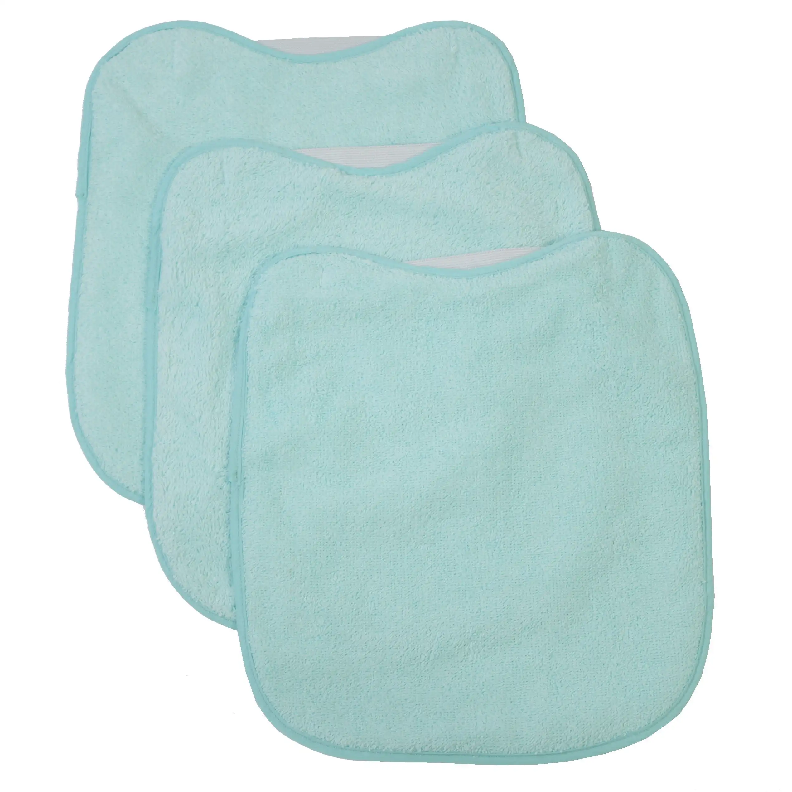 10XDIEZ Pack 3 baberos rizo guardería color  con elástico - Prácticos y resistentes para bebés