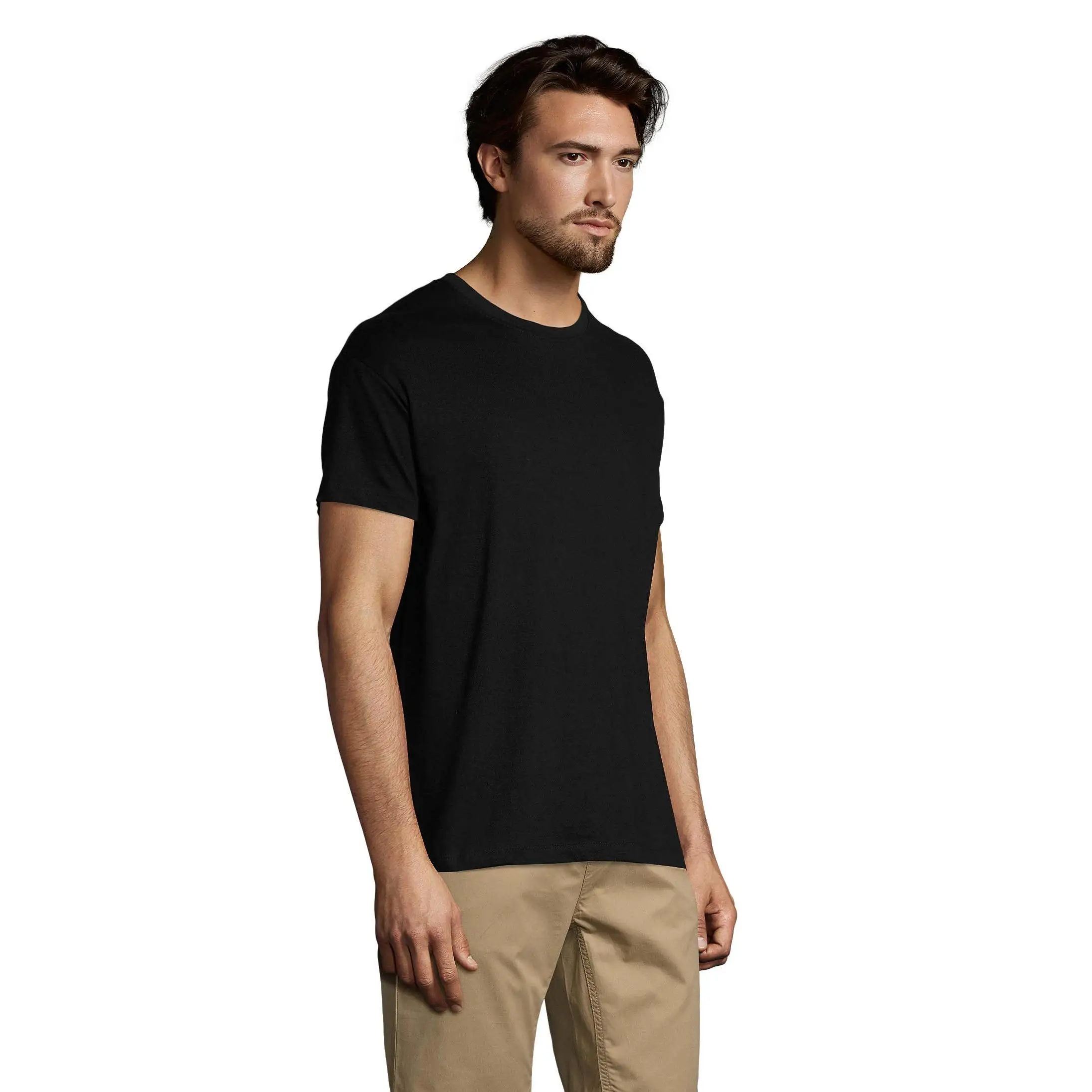 MARNAULA - Pack of 5 Black Cotton T-shirts for Men and Women