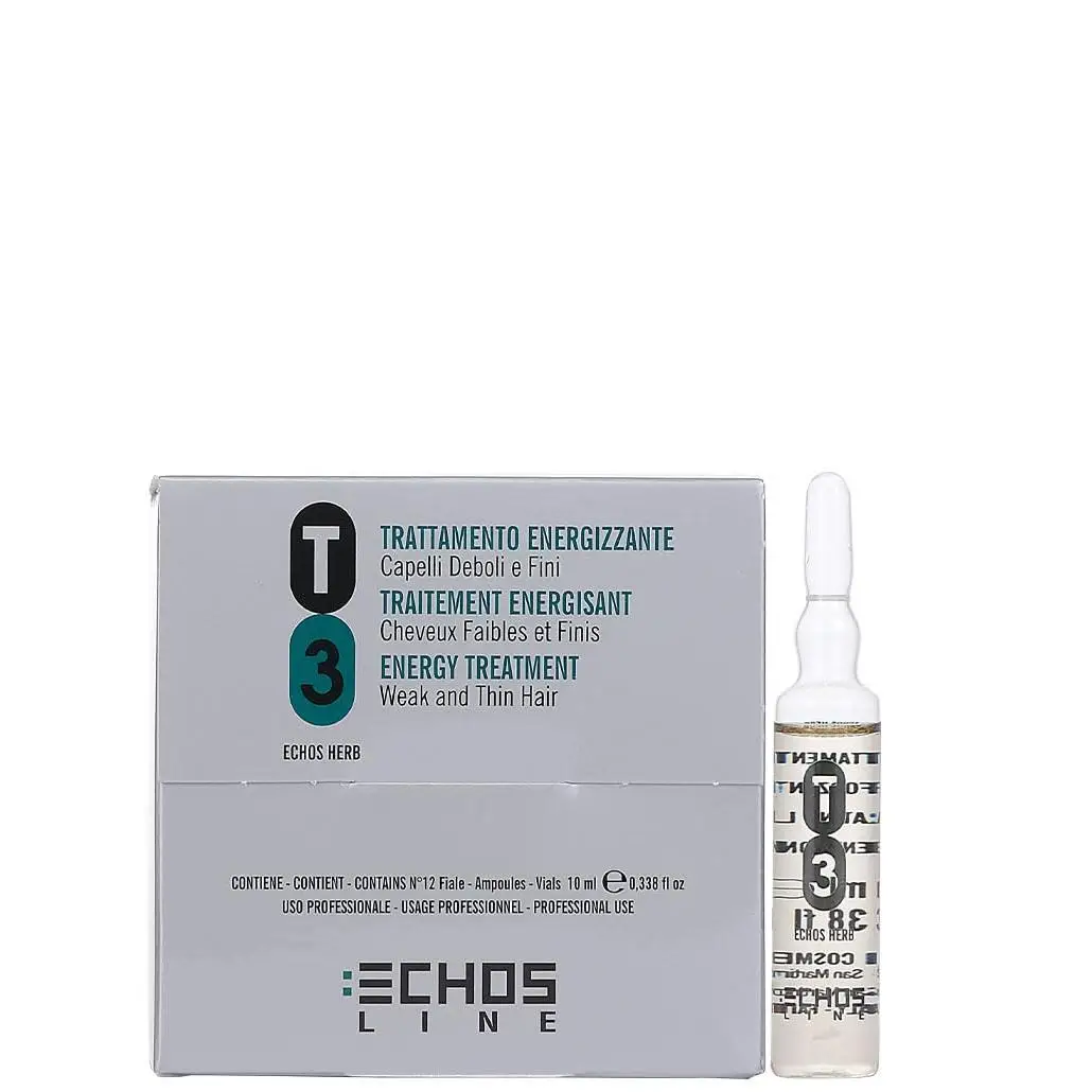 ECHOSLINE TRATAMIENTO T3 ENERGIZANTE PELO FINO Y DEBIL 12x10ML
