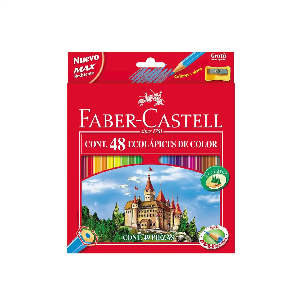 FABER CASTELL colored pencils C/48 colors Hexagonal reforested Wood