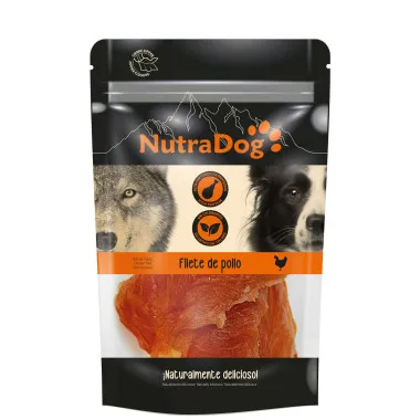 Snack Filetes de Pollo NutraDog 350 g – Premio Natural Rico en Proteínas para Perros