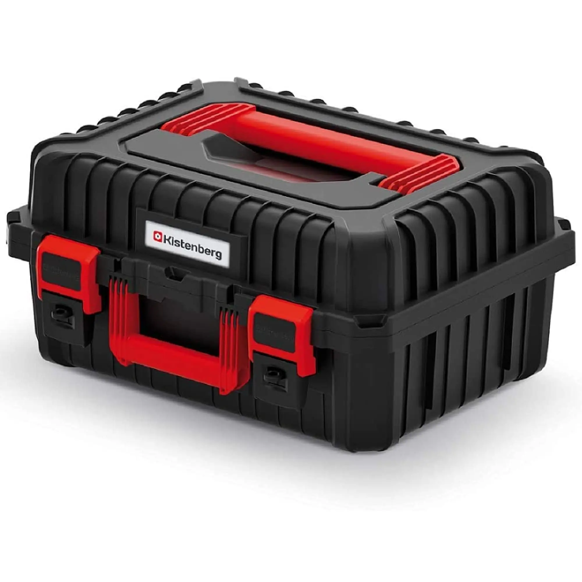Caja de herramientas HEAVY - Caja de herramientas (asas ergonómicas, cierres de sujeción, estructura de pared reforzada, 445 x 360 x 216 mm), color negro