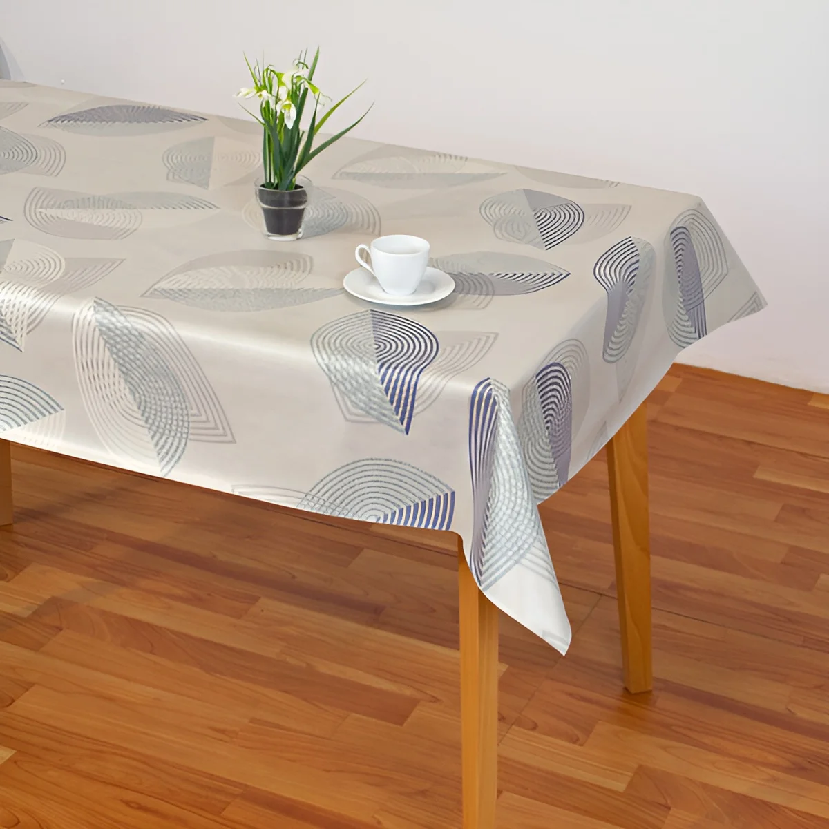 Mantel Hulehule Tex - Hule Huletec Resistente al Agua Anti manchas Estampado Hojas Geométricas