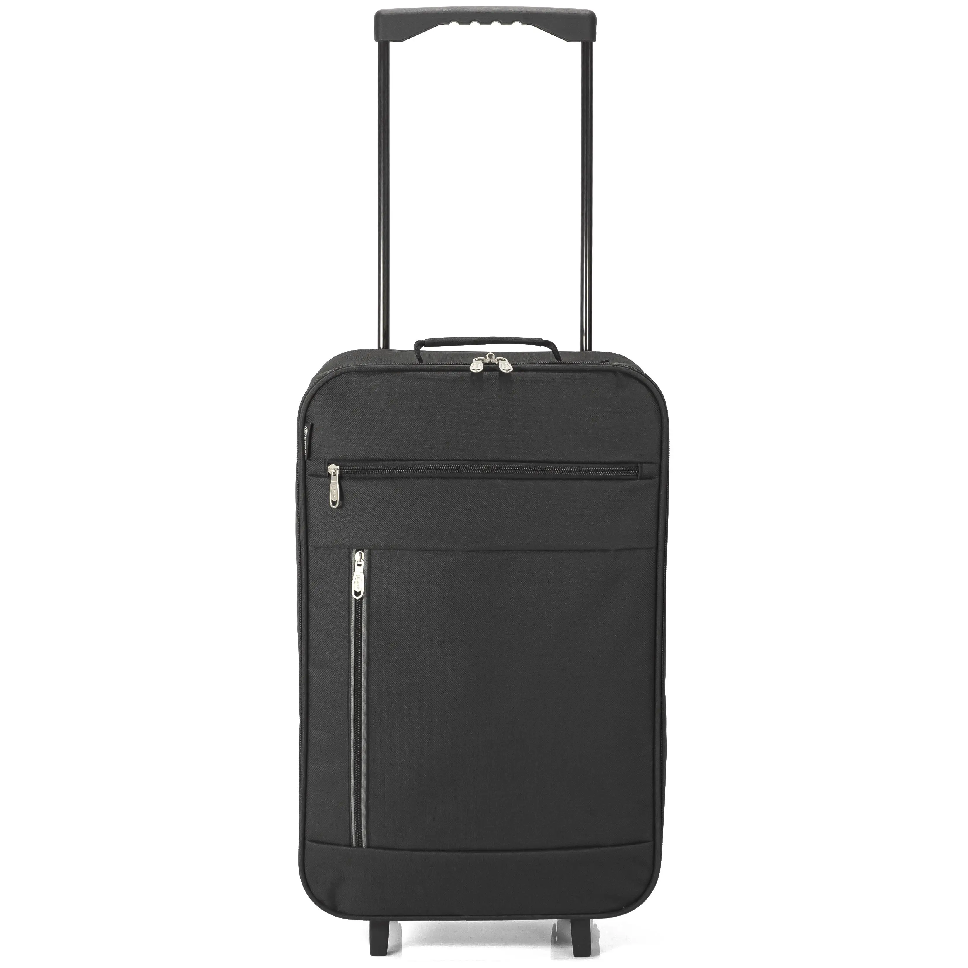 Benzi folding travel suitcase with wheels-polyester, cabin size 34x55x19cm