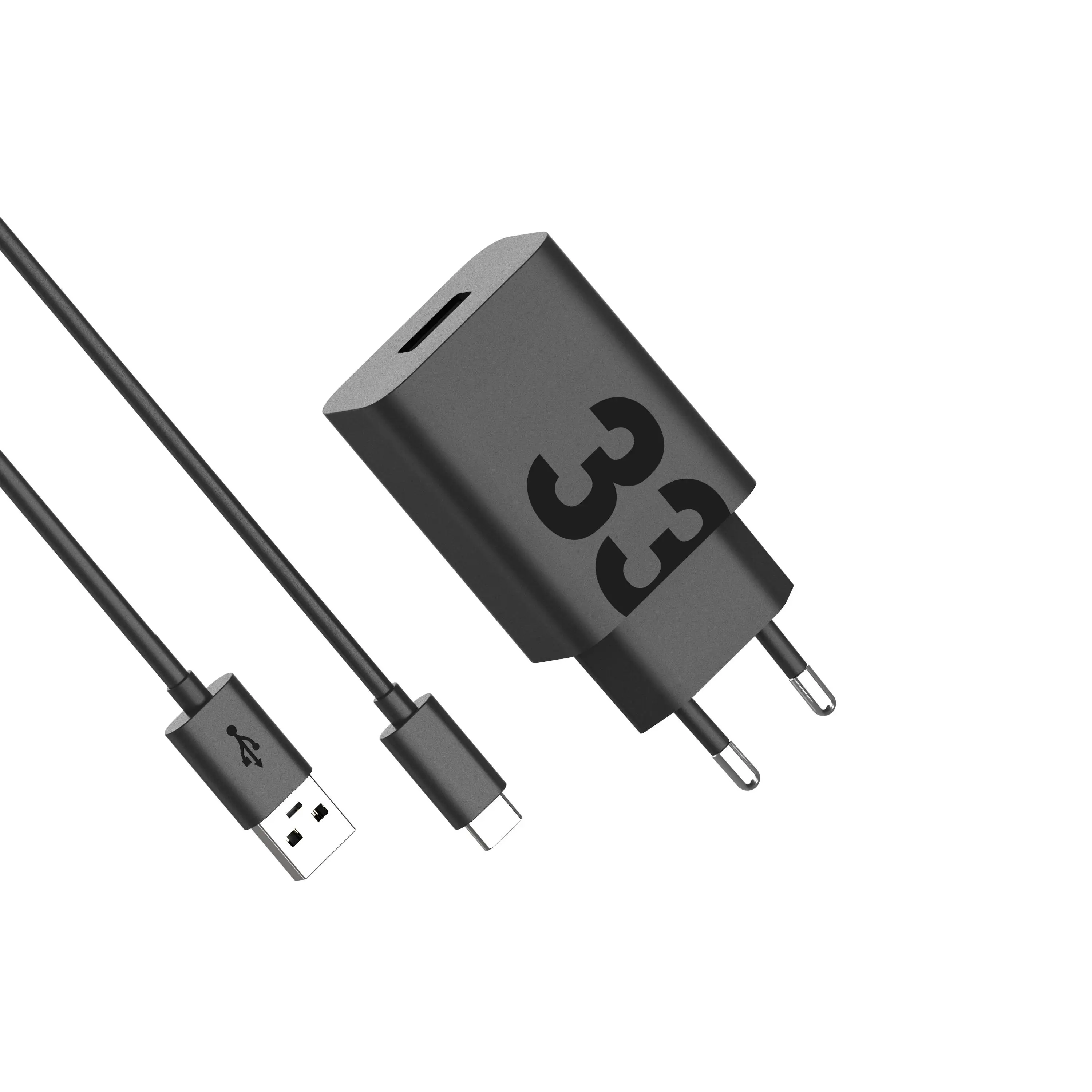 Motorola Cargador Rápido 33W con puerrto USB-C – Compatible con QC3.0, Protección Contra Sobrecarga incluye cable USB-A a USB-C de 1 metro