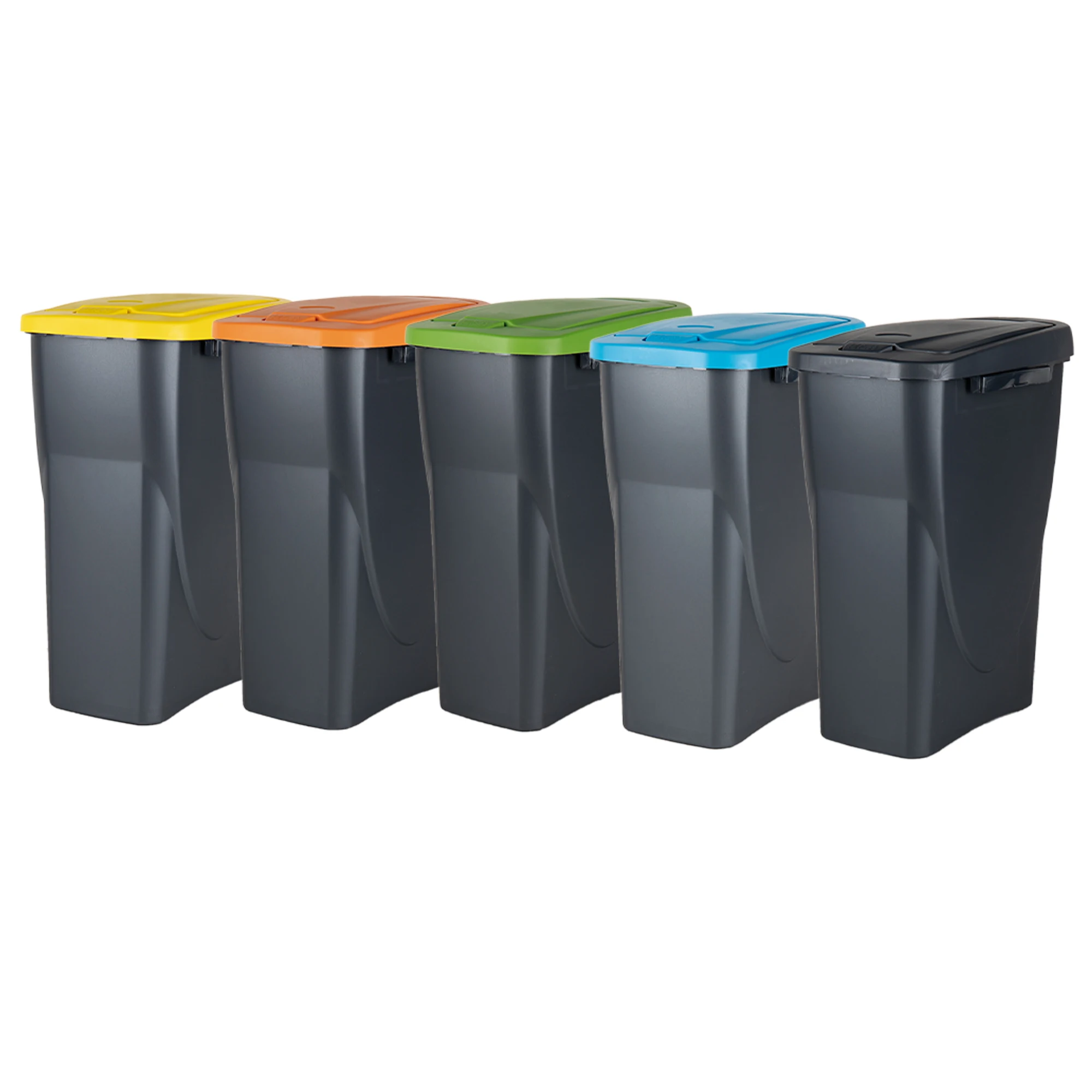 Cofan - Cubos de basura para reciclar | Capacidad de 45 litros | Medidas: 36,5 x 36 x 51 cm | Cinco Colores