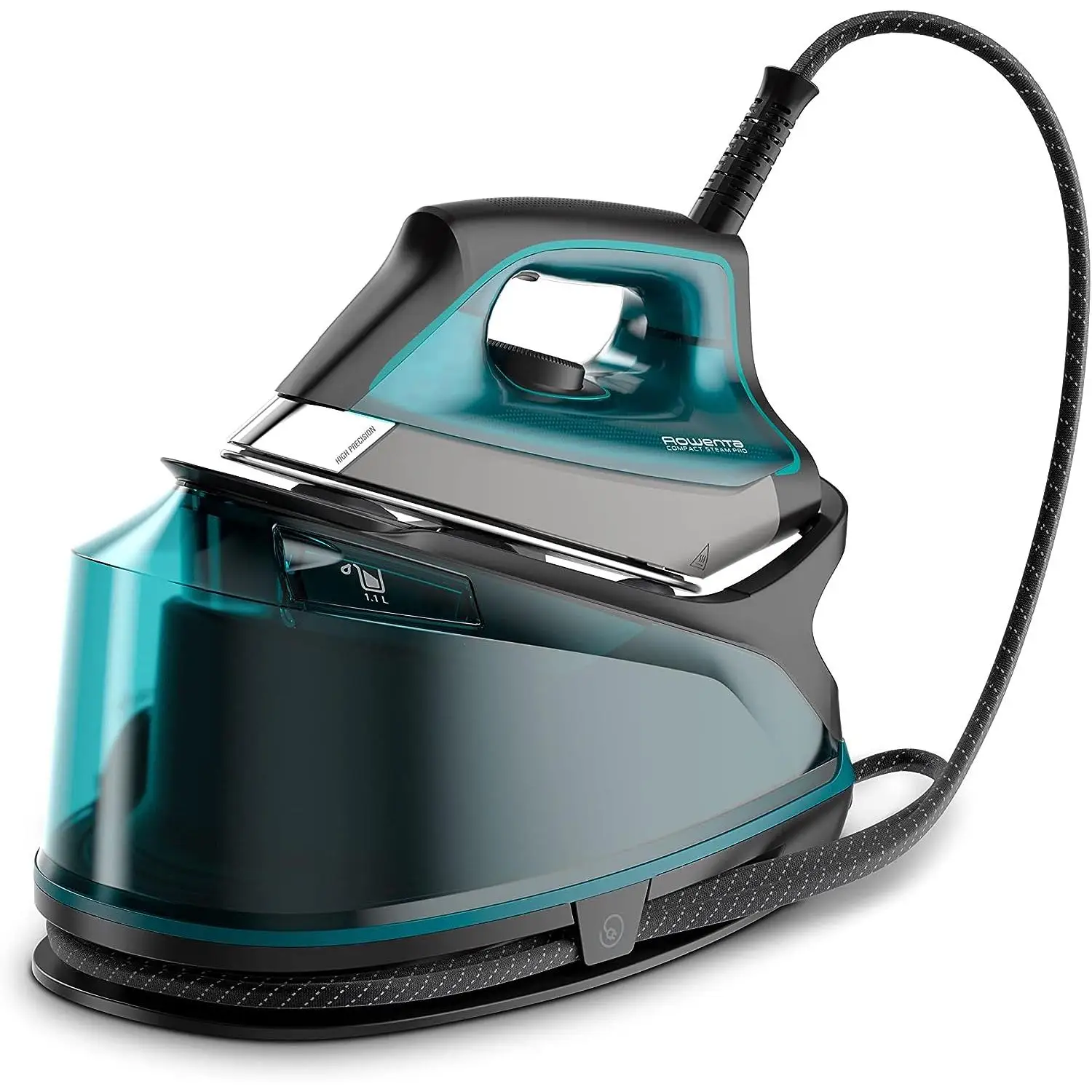 Rowenta Compact Steam Pro DG7623 ironing center, 6.3 bar, Steam stroke 325g/minute, anti-scratch sole sliding, eco system, blue/Black Color [energy efficiency class A +]