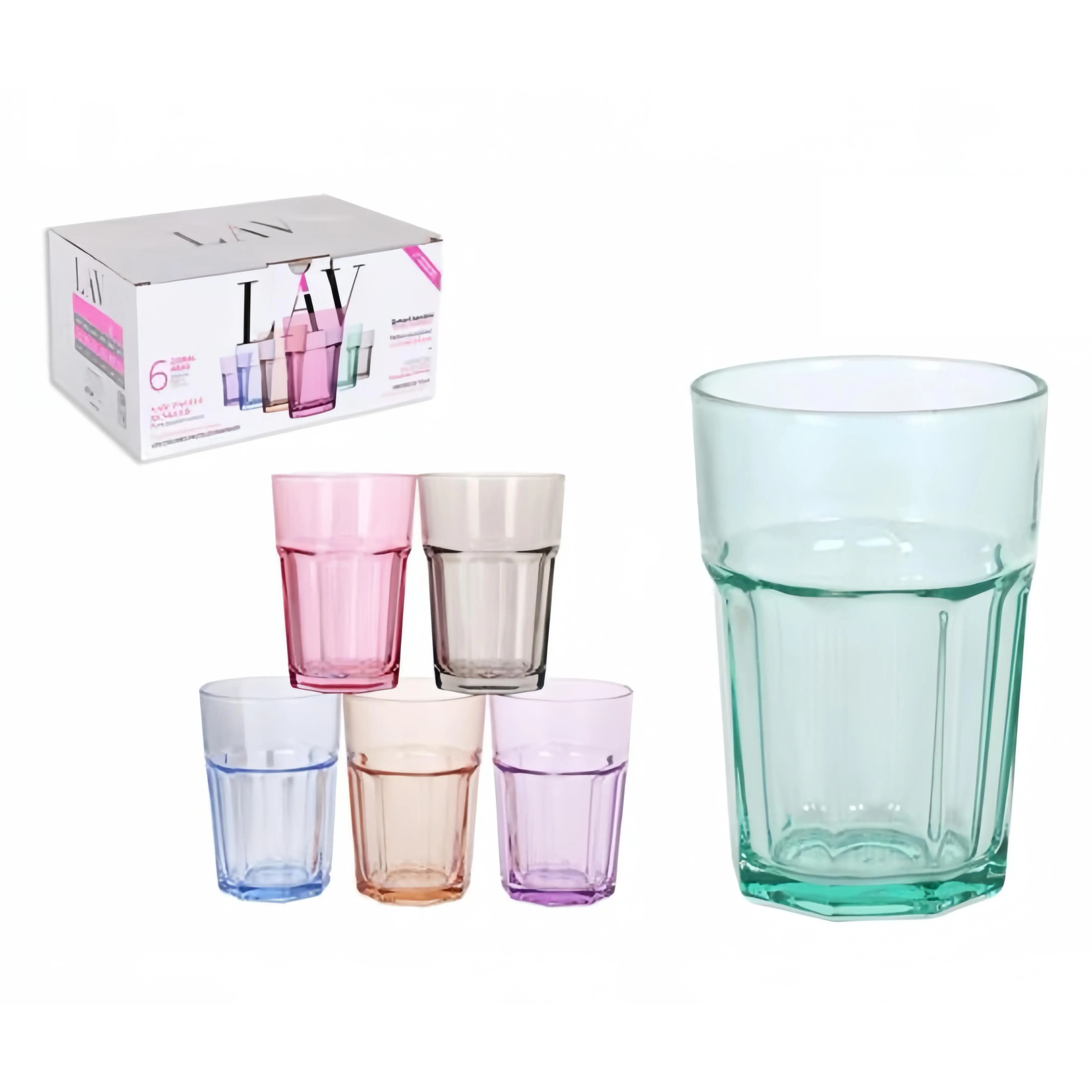 LAV SET 6 glasses soft drink 365CC 