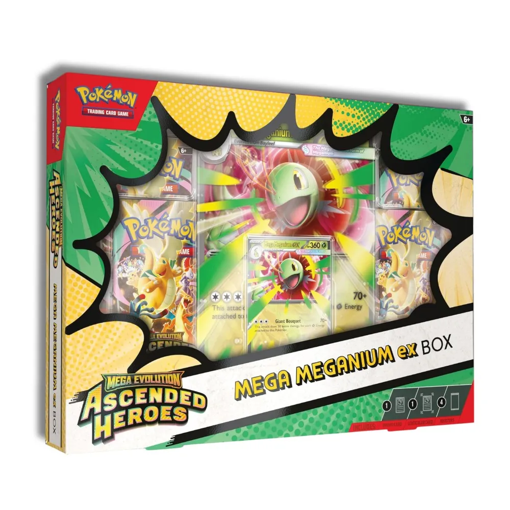 POKEMON JUEGO DE CARTAS COLECCIONABLES COLECCIÓN MEGA-MEGANIUM EX MEGAEVOLUCIÓN HÉROES ASCENDENTES POKEMON TCG POKEMON JCC