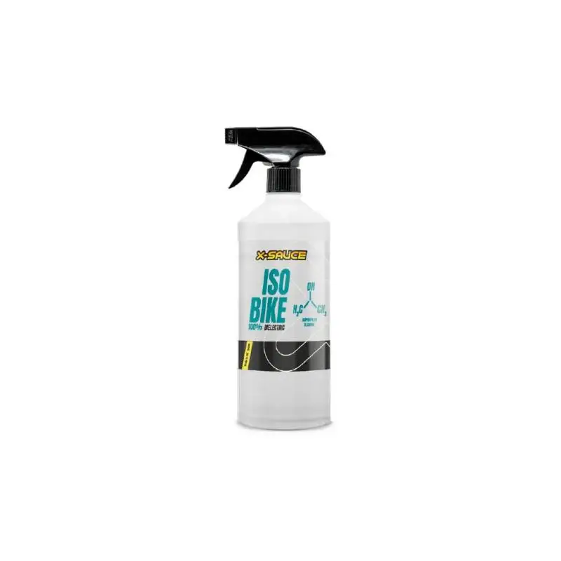 X-SAUCE | Limpiador Isobike Dieléctrico 900ml - El limpiador más específico para tu E-Bike, suspensiones y componentes electrónicos.             Mantén tu E-Bike, sistemas de suspensión y componentes