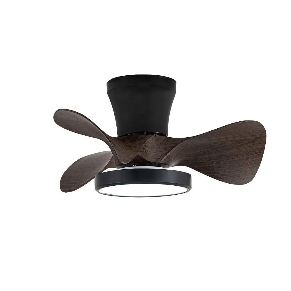 Akunadecor – Ventilador Dc Candy Negro Madera Led Dimable Con Memoria De Color Akunadecor