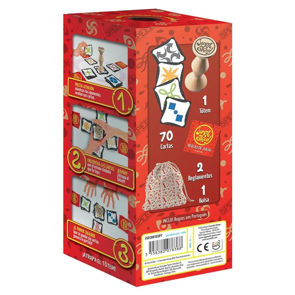 Jungle Speed Zygomatic Board Games, Classic Family Board Game, Perfect for Multiple Players, Family Entertainment Set